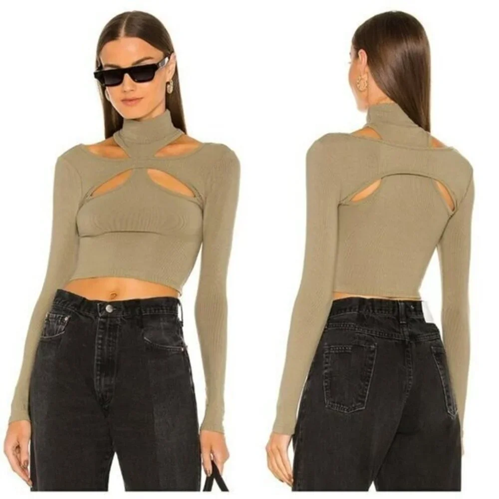 H:ours Alyson Cut Out Top - Green